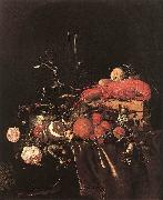 Jan Davidsz. de Heem Still-Life with Fruit Flowers, Glasses Norge oil painting reproduction